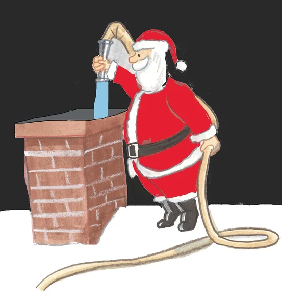 Weihnachtsmann Wasserschlauch — Stockfoto