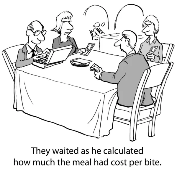 Een van de diners is een accountant — Stockfoto