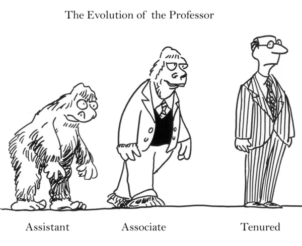 Evolutionen av professorn — Stockfoto