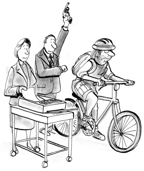 Быстрый способ связи факс и велосипед — стоковое фото