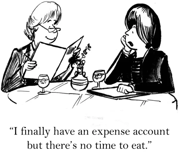 There's no time to eat with account — Stock Photo, Image