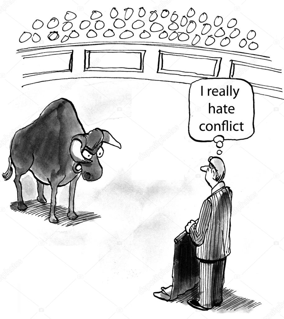 Job seeker is rejected by bull (boss)