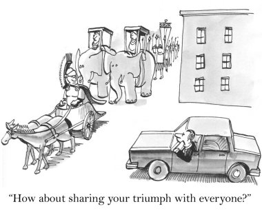 How about sharing triumph with everyone clipart