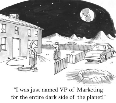 Karikatür illüstrasyon - pazarlama direktörü