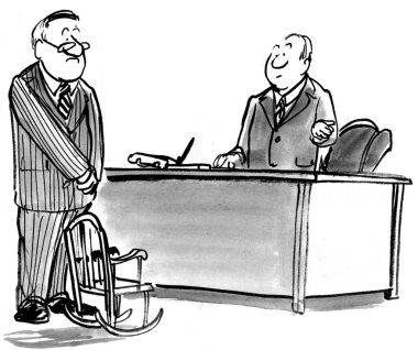 Karikatür illüstrasyon - Küçük sandalye