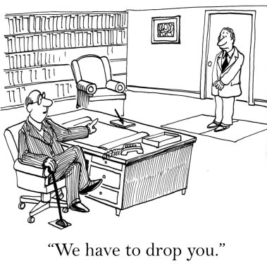 -Sen çıkış illüstrasyon karikatür