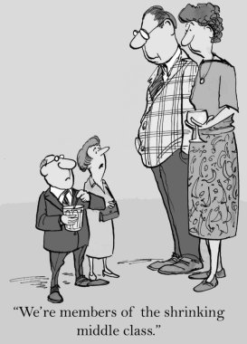 Karikatür illüstrasyon. Çift çok para kaybetti