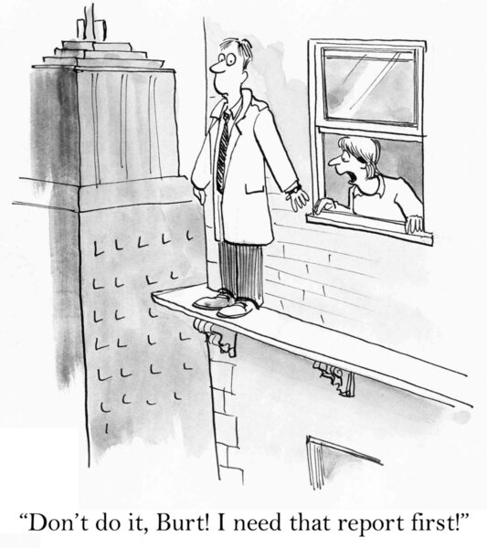 Cartoon illustration - Don 't jump
