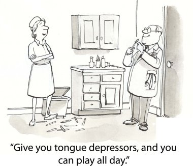 Hemşire doktor ile konuşmak.