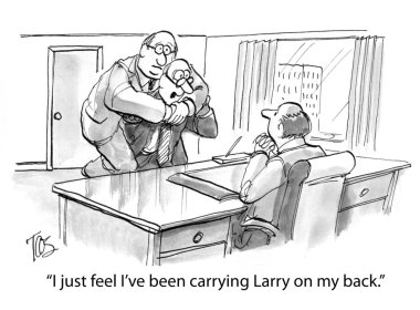 Takım üyesi sırtında taşıyan işçi