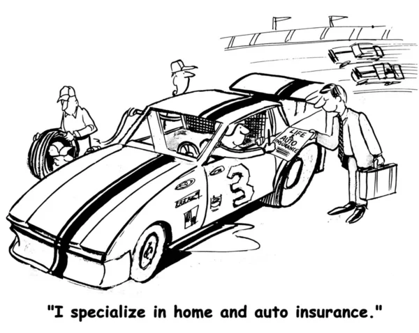 Home and auto insurance for race driver — Stock Photo, Image