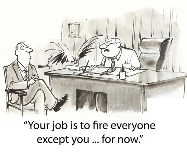 Boss tells about job the employee — Stock Photo, Image