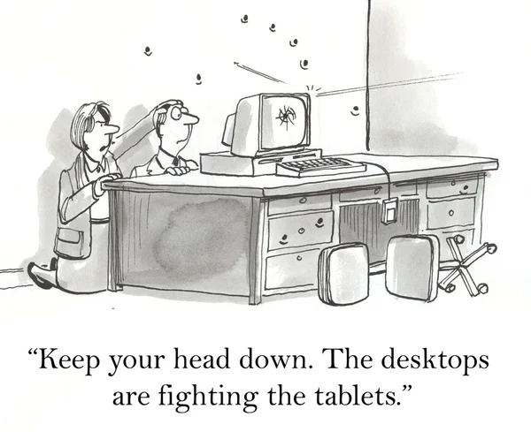 Desktops and tablets — Stock Photo, Image
