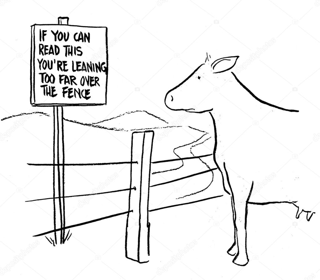 The farmer does not want the cows to get loose so he placed a sign by the fence