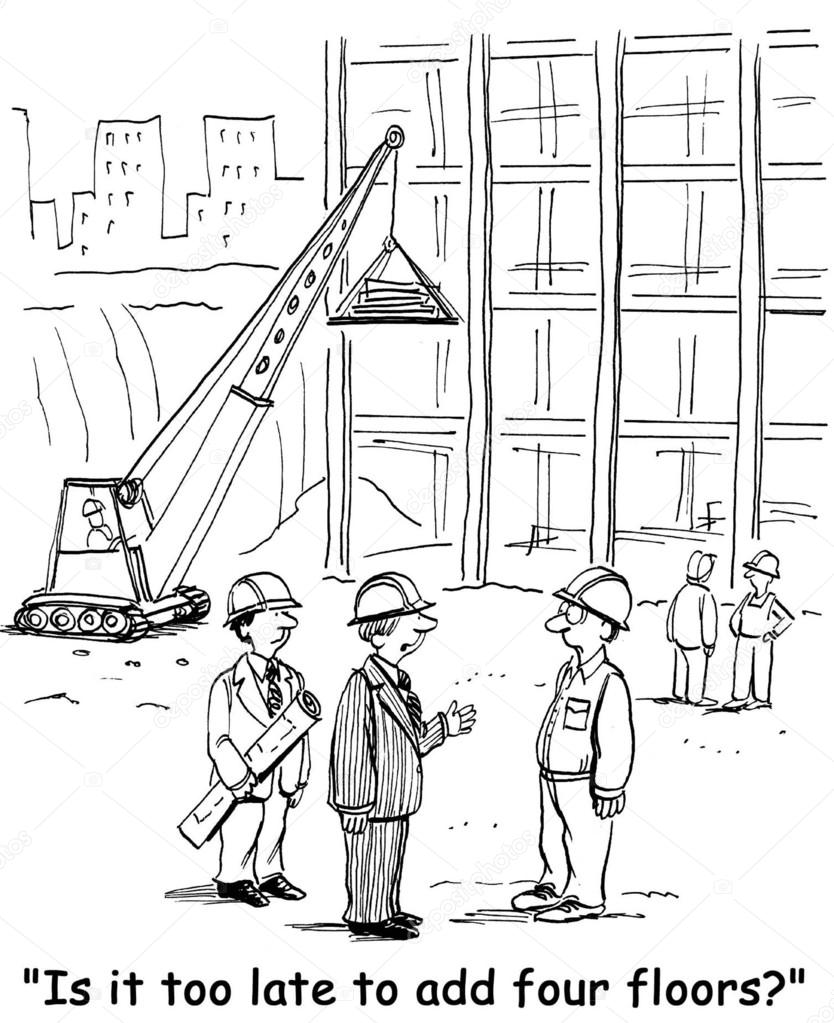 The businessman asks the construction project manager