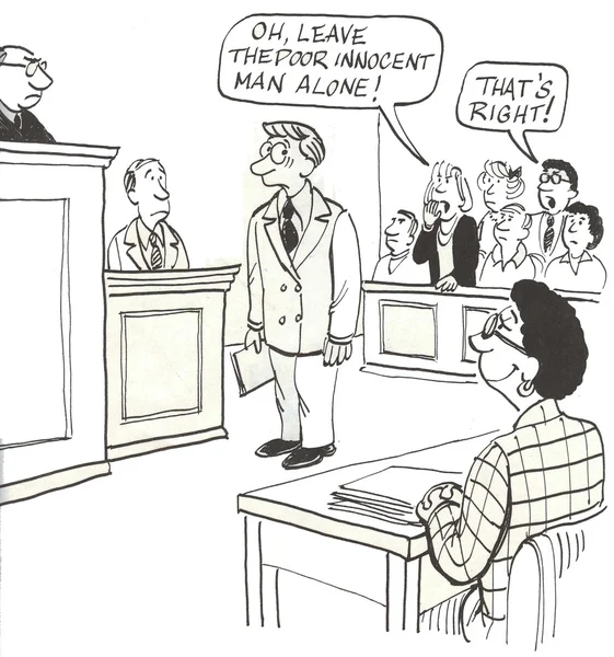 Julgamento do júri em tribunal — Fotografia de Stock