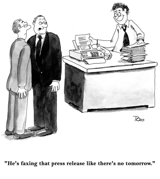 Executive sta mandando molti fax. — Foto Stock