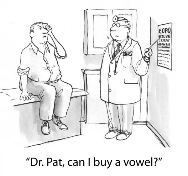 У человека проблемы с глазной картой оптометриста.
