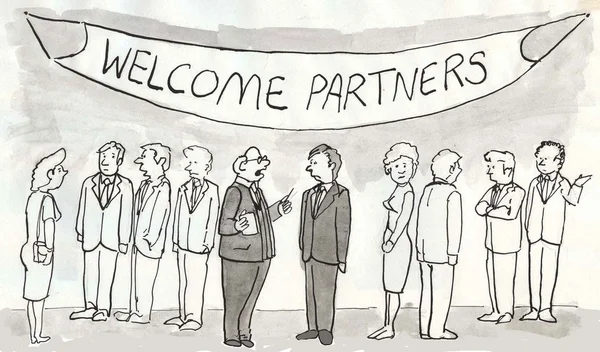 Welcome partners — Stock Photo, Image