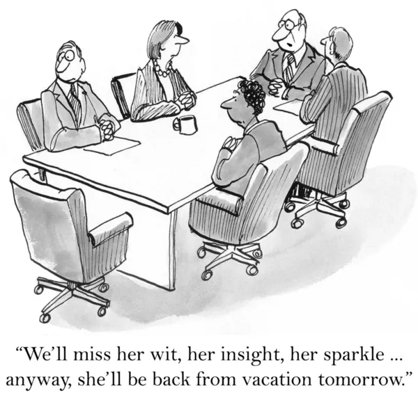 We'll miss her wit, her insight, her sparkle — Stock Photo, Image