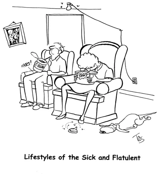 Enfermo y flatulento —  Fotos de Stock