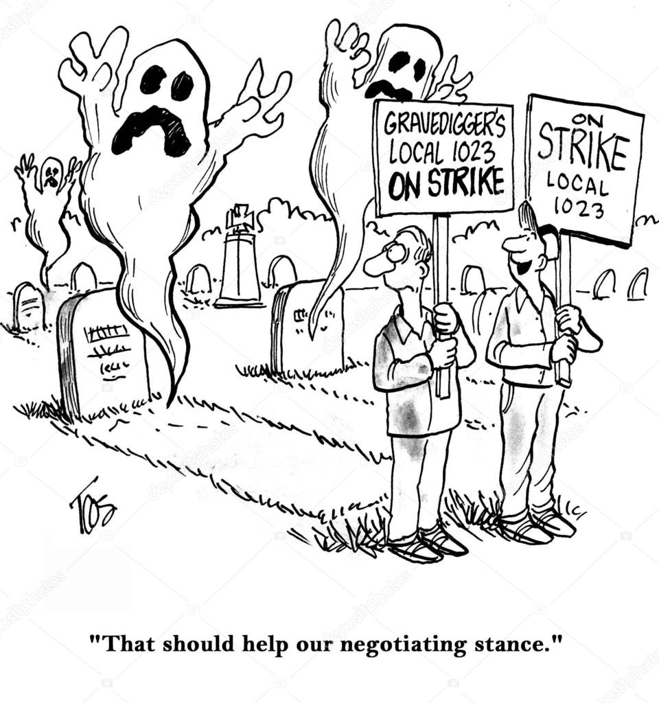 Strike on the cemetary