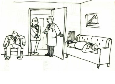 Patients tired of waiting for the doctor clipart