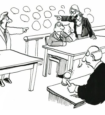 Dispute in court clipart