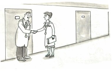 Doktorlar el sıkışırken