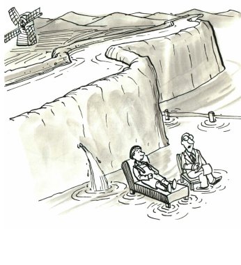 insanlar kırık baraja oturmak