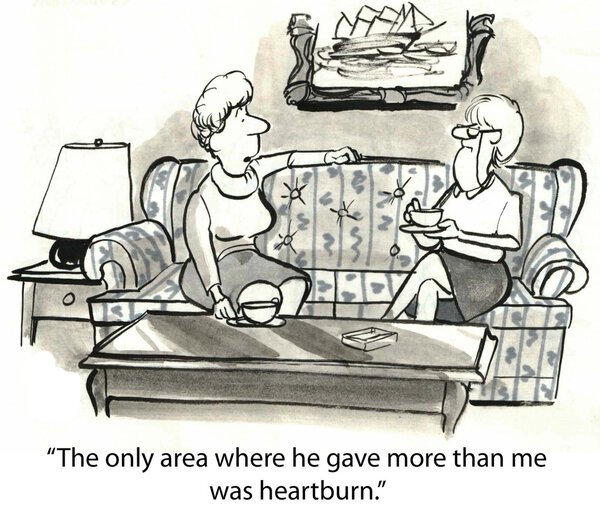 Единственное место, где он давал больше, чем я, это изжога.
