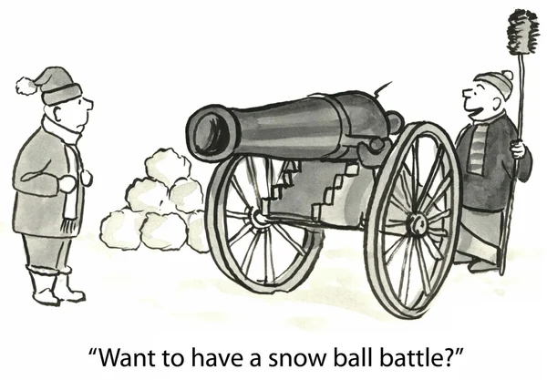 ¿Quieres tener una batalla bola de nieve ? — Foto de Stock