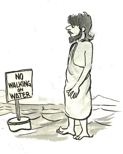 Jesús camina sobre el agua —  Fotos de Stock