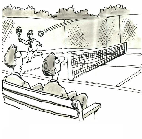 Tenis oynayan insanlar — Stok fotoğraf