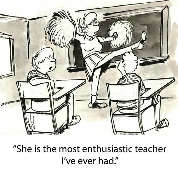 Insegnante entusiasta — Foto Stock