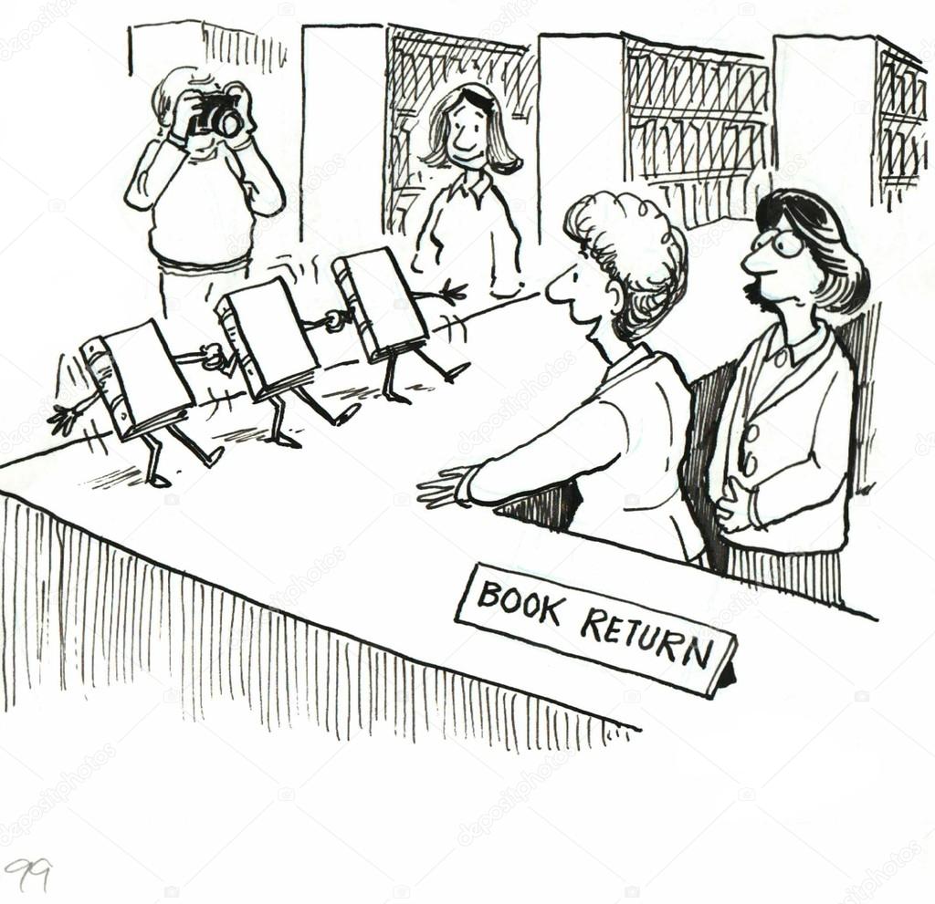 Public Library cartoon
