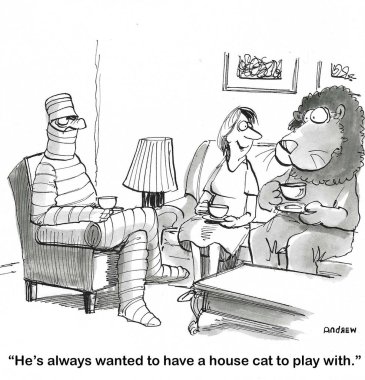 A lion is the dangerous house cat for a household.