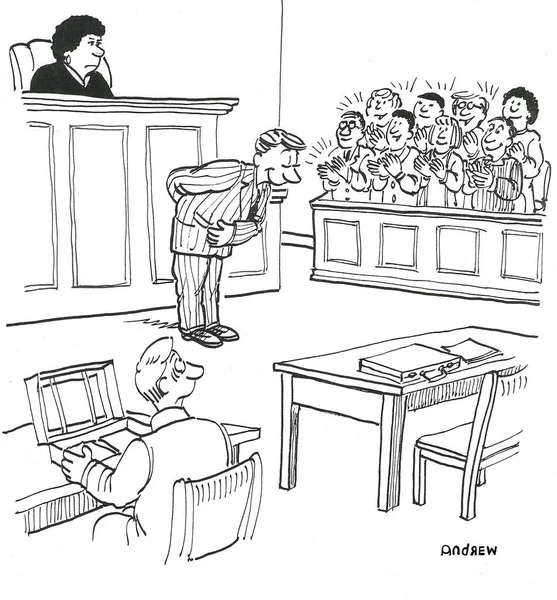 Lawyer Has Impressed Jury — 스톡 사진
