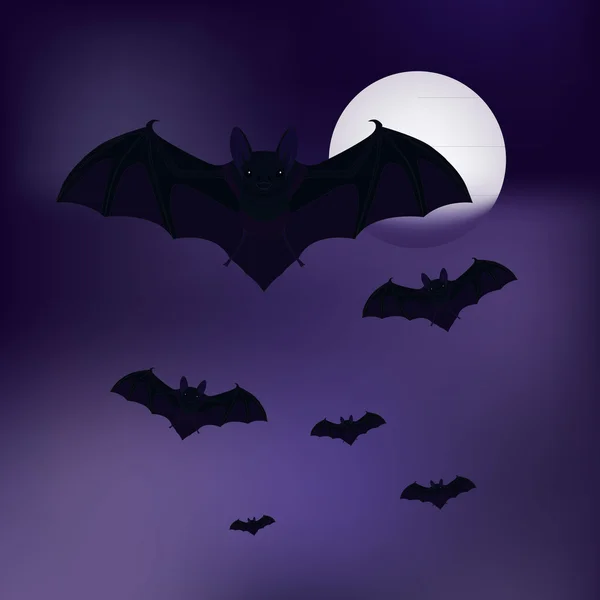 Bats in the sky — Stock Vector