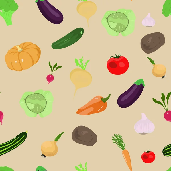 Patrón sin costura con verduras — Vector de stock