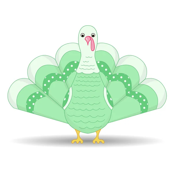 Green turkey — Stock Vector