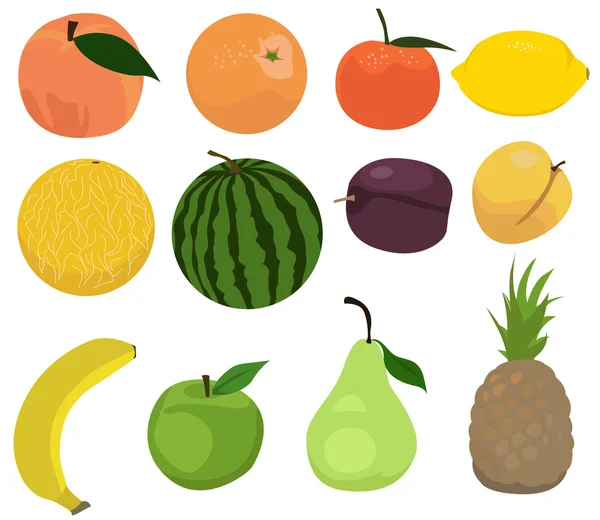 Conjunto de frutas — Vector de stock