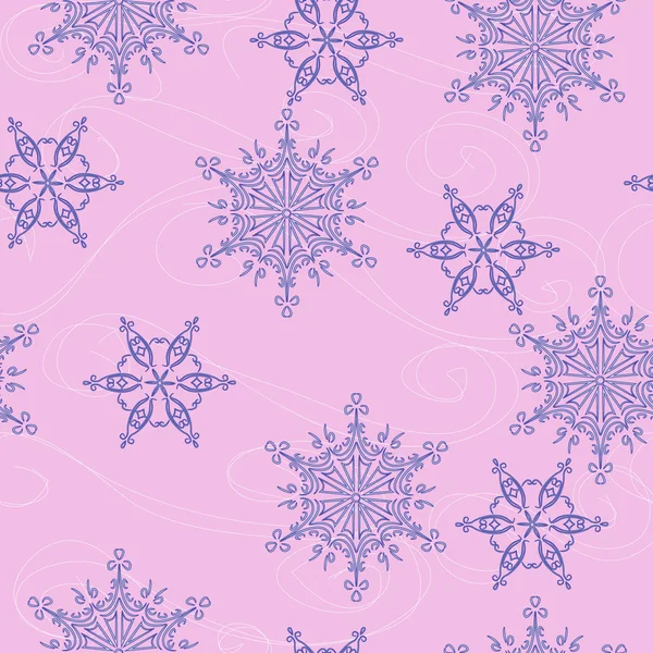 Seamless pattern with snowflakes — Stock Vector