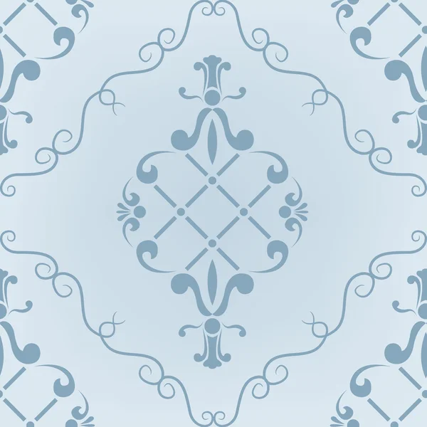 Patrón sin costura con azul adornado abstracto — Archivo Imágenes Vectoriales