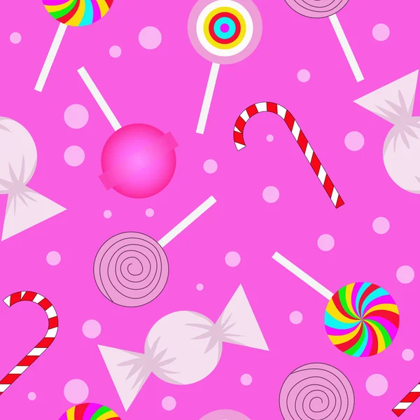 砂糖菓子とのシームレスなパターン — ストックベクタ