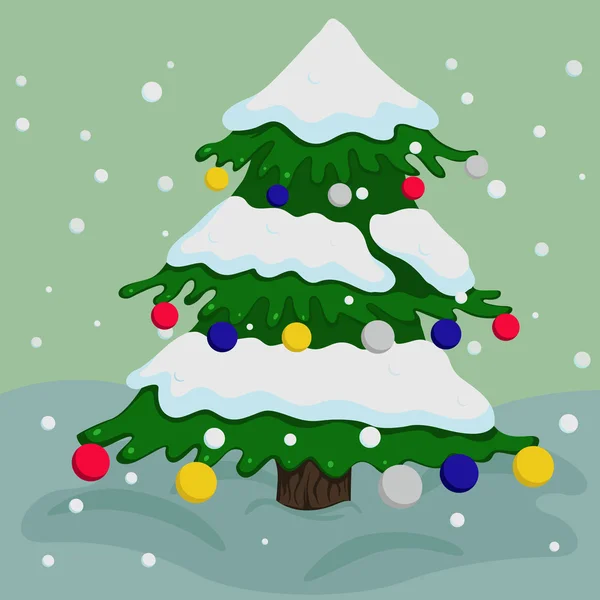 Christmas tree colorful — Stock Vector