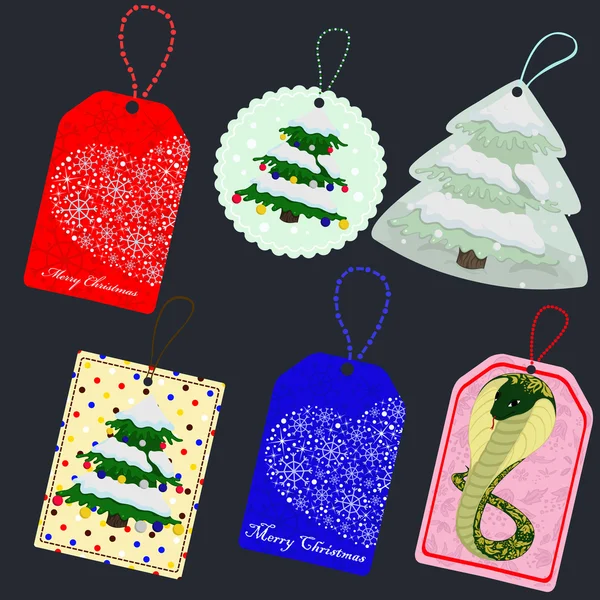 Christmas tags — Stock Vector