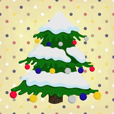 Noel ağacına renkli polka dot