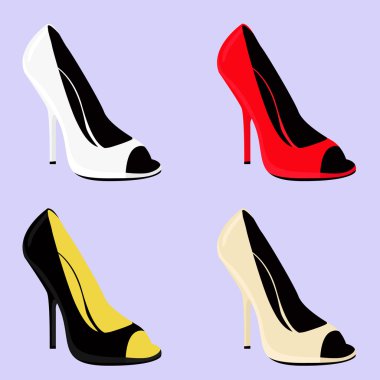 Açık parmaklı ayakkabılar kümesi