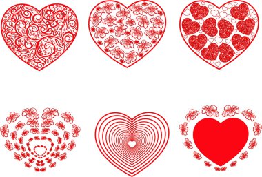 Bir çift kırmızı kalp.